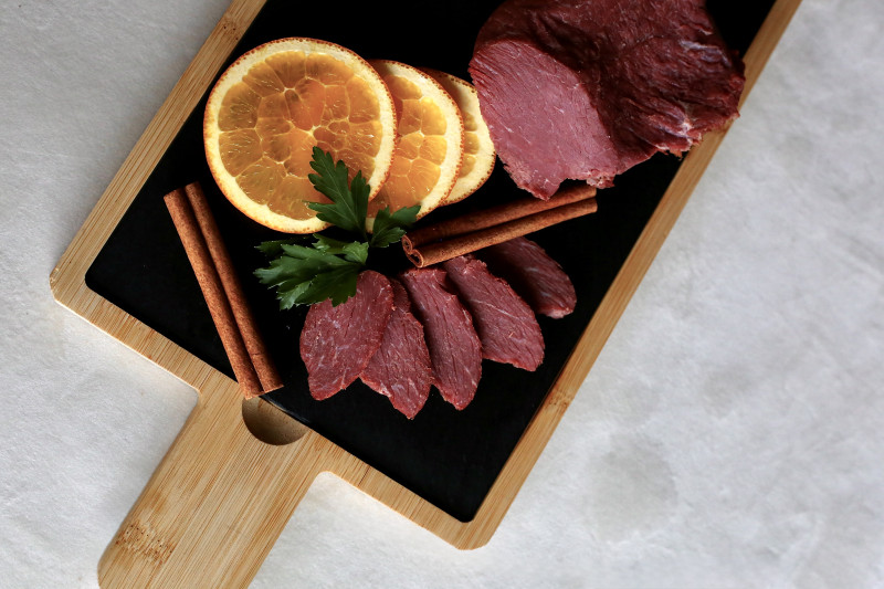 Мраморная говядина с апельсином