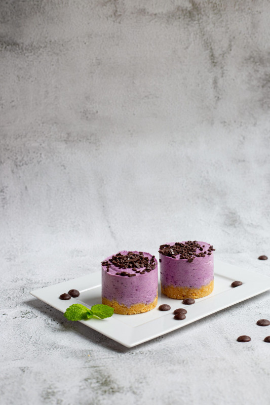 Мини чизкейк с черникой